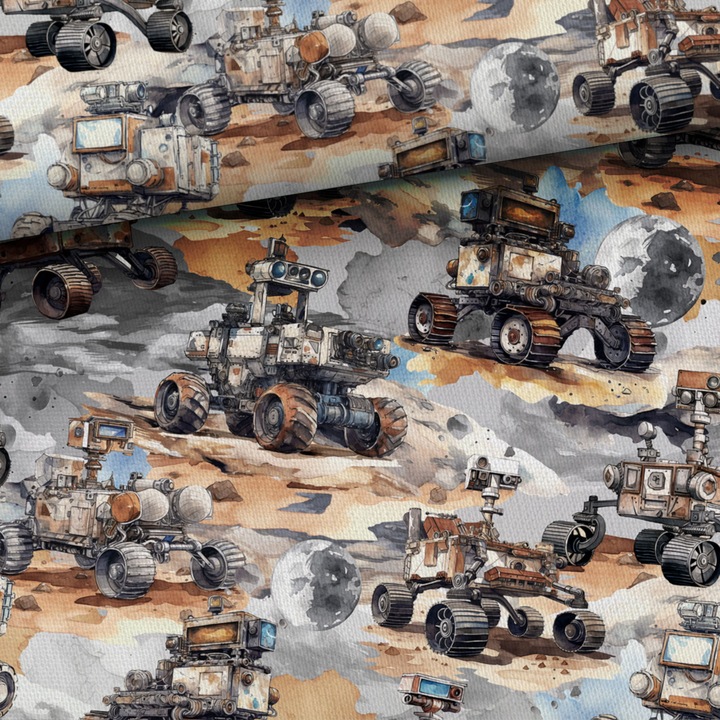 Material textil, Bumbac imprimat Rovere martiene, bumbac 100%