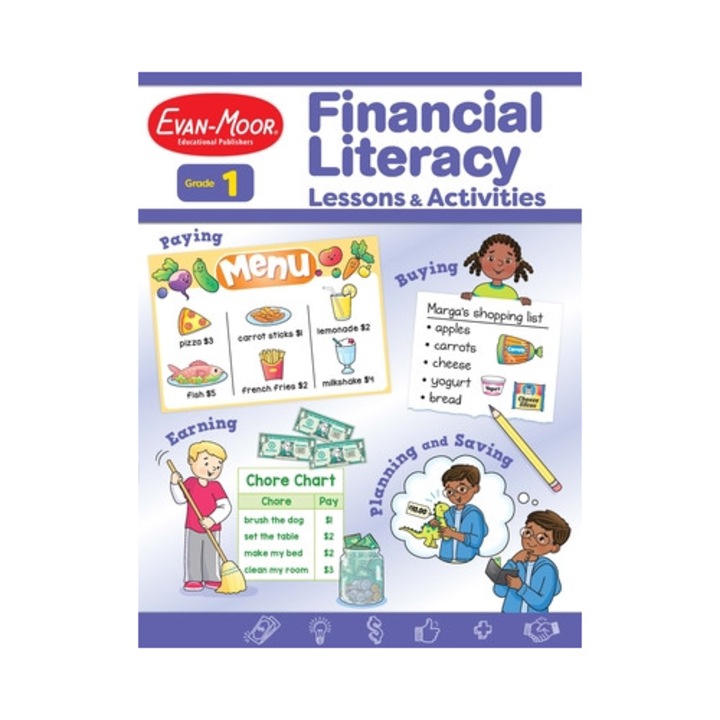 Financial Literacy Lessons and Activities, Grade 1 Teacher Resource, Evan-Moor Corporation