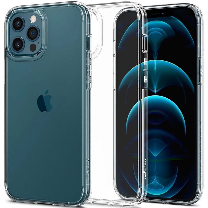 Husa, Spigen Ultra Hybrid pentru iPhone 12 Pro Max, Transparent