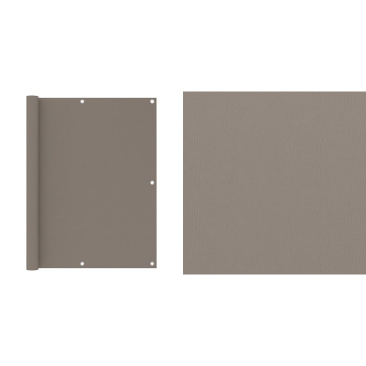 Paravan de balcon, gri taupe, impermeabil, 120x300cm
