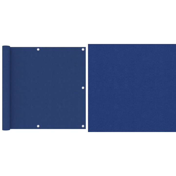 Paravan de balcon, albastru, 90 x 400 cm, tesatura oxford
