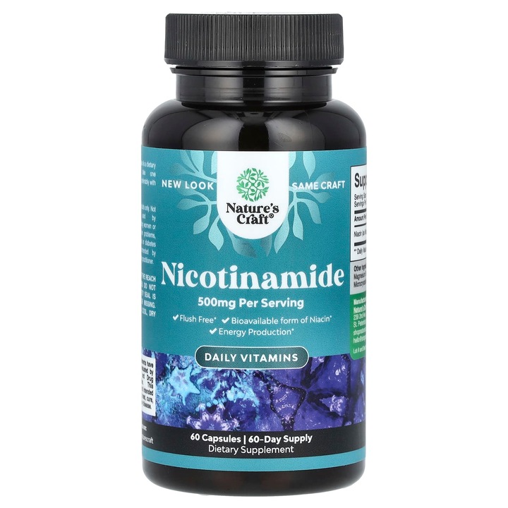 Nicotinamida Nature's Craft, 500 mg, 60 capsule
