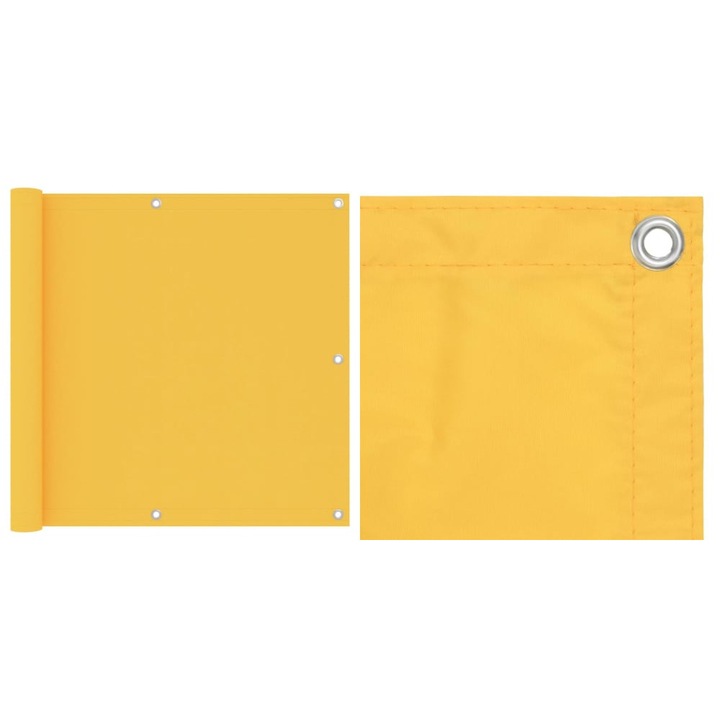 Paravan de balcon, galben, 90 x 300 cm, tesatura oxford