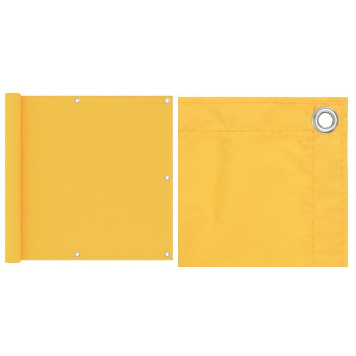 Paravan de balcon, galben, 90 x 600 cm, tesatura oxford