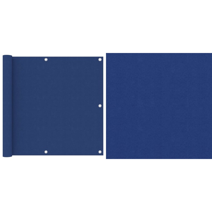 Paravan de balcon, albastru, 90 x 500 cm, tesatura oxford