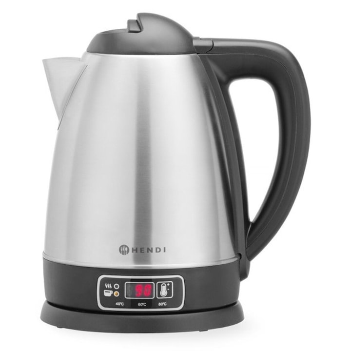 Fierbator electric Hendi, 1,8L, inox AISI 304, 40-100C, 221x164x249mm