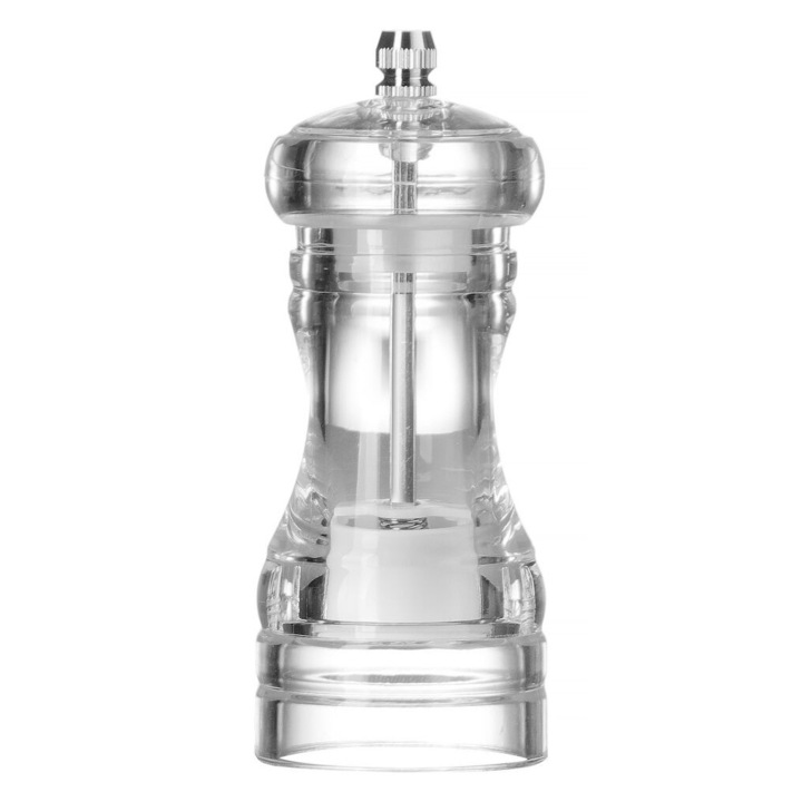 Мелничка за пипер Hendi, прозрачна, 50x113мм, ръчна, от неръждаема стомана