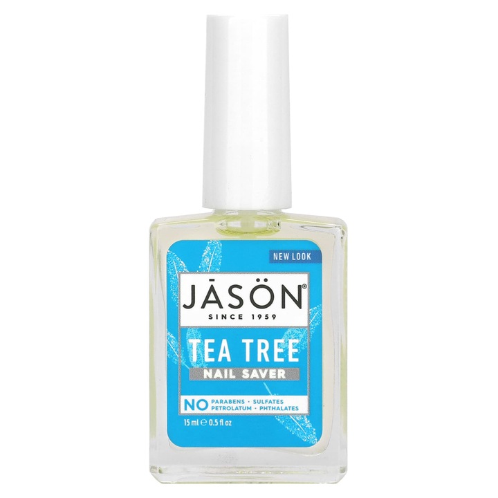 Jason Natural, tratament pentru unghii, cu ulei de arbore de ceai, 15 ml, fara parabeni