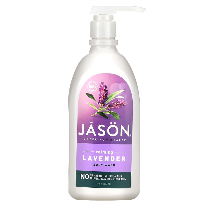 Jason Natural tusfürdő, levendula, 887 ml, parabénmentes, vegán