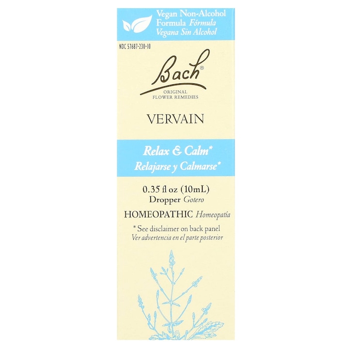 Remedii florale Bach, Verbena, 10 ml