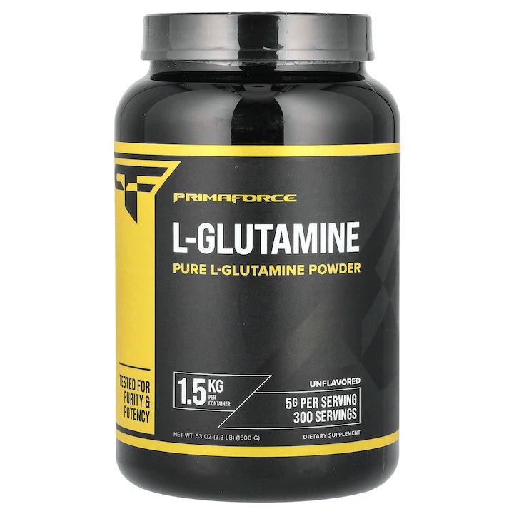 L-glutamina, 1500 g, PrimaForce, pulbere, fara aroma