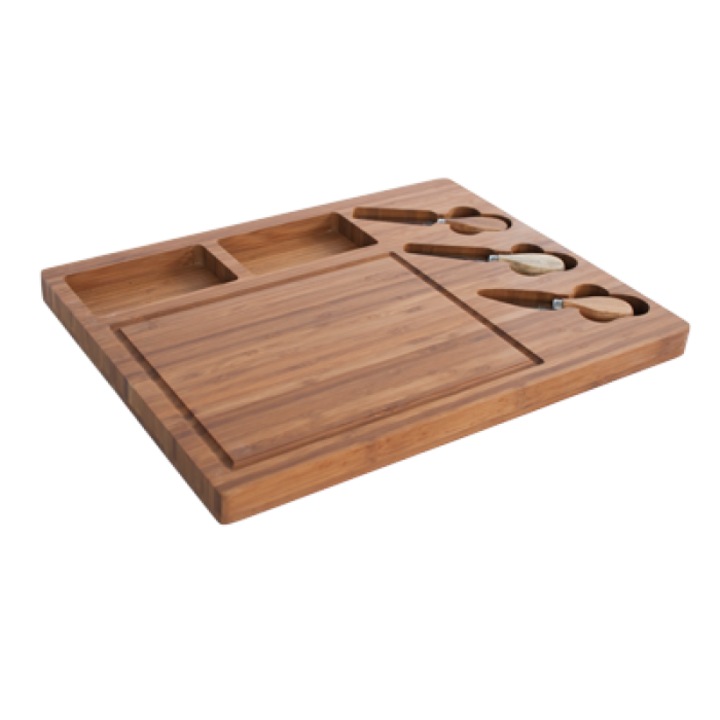 Set platou cu cutite pentru servit branzeturi 38x26xh1, 9cm