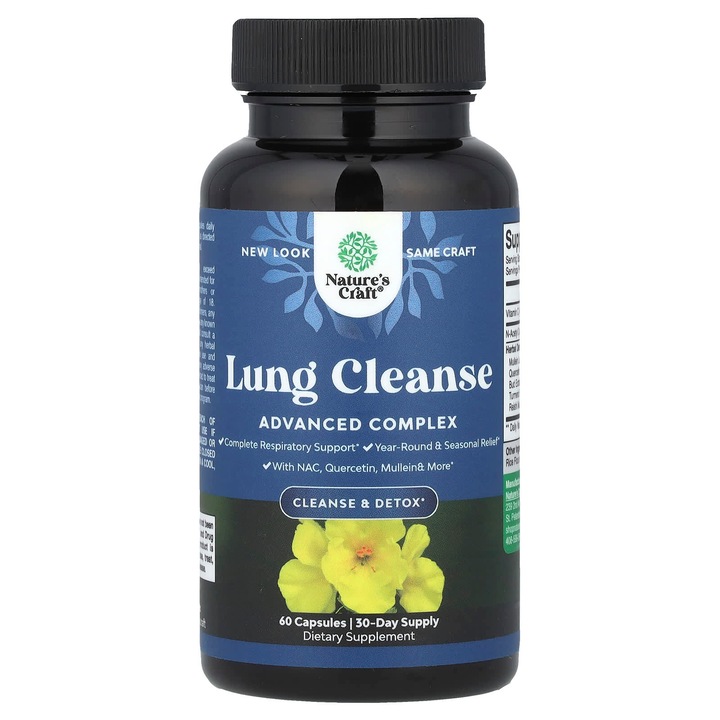Supliment alimentar, Nature's Craft, Lung Cleanse, 60 capsule