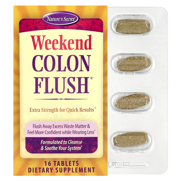 Supliment, Weekend Colon Flush, 16 tablete, detoxifiere, sanatate intestinala