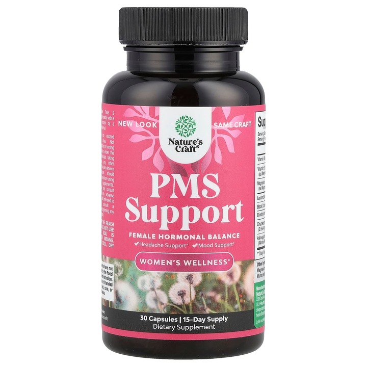 Suplimente alimentare, Nature's Craft, Wellness pentru femei, suport PMS, 30 capsule