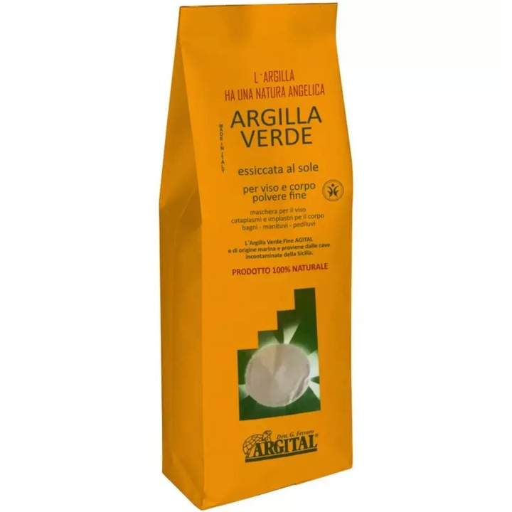 Argila verde pentru uz extern Argital, pulbere fina, 1 kg