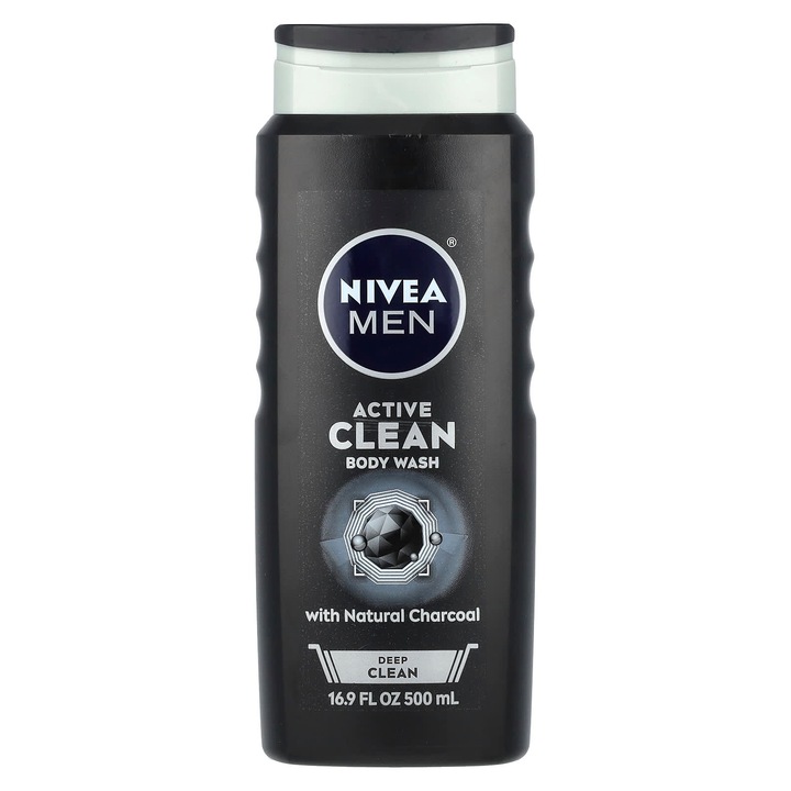 Gel de dus Nivea Active Clean cu carbon activ, 500 ml, curatare profunda