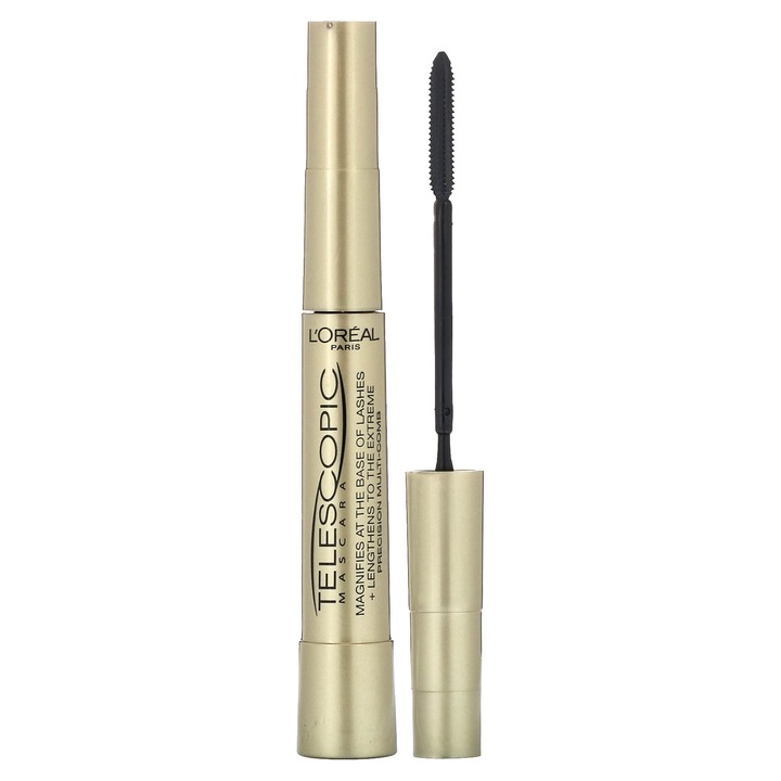 Mascara L'Oreal Telescopic, 910 negru intens, 8 ml, efect de lungire 60%