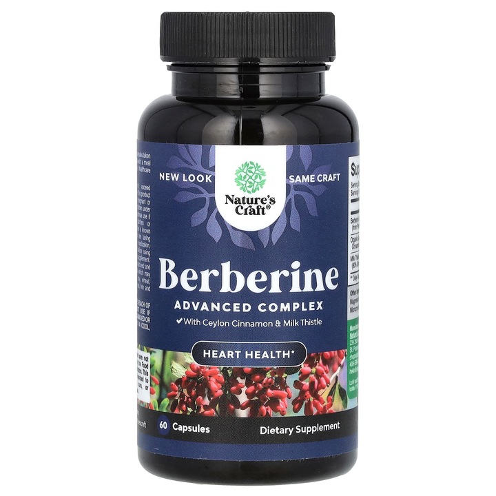 Supliment alimentar Berberina, Nature's Craft, 60 capsule