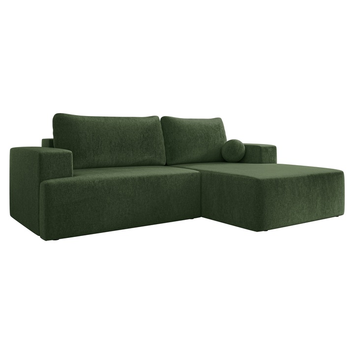 Coltar cu functie de dormit Dmiore dreapta, MIRJAN 24, verde, 163x266x93 cm