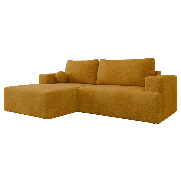 Coltar cu functie de dormit Dmiore stanga, MIRJAN 24, galben, 163x266x93 cm