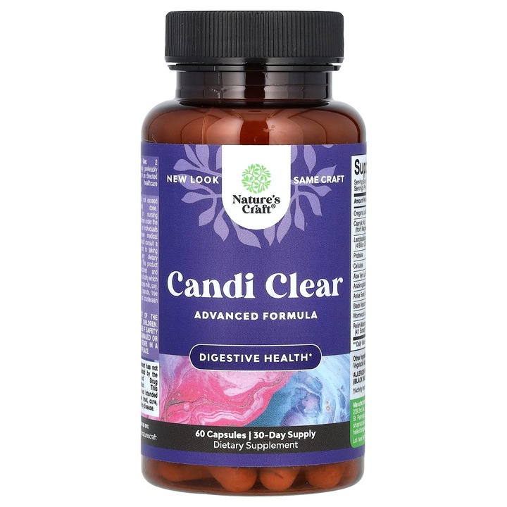 Supliment alimentar Nature's Craft, Candi Clear, 60 capsule