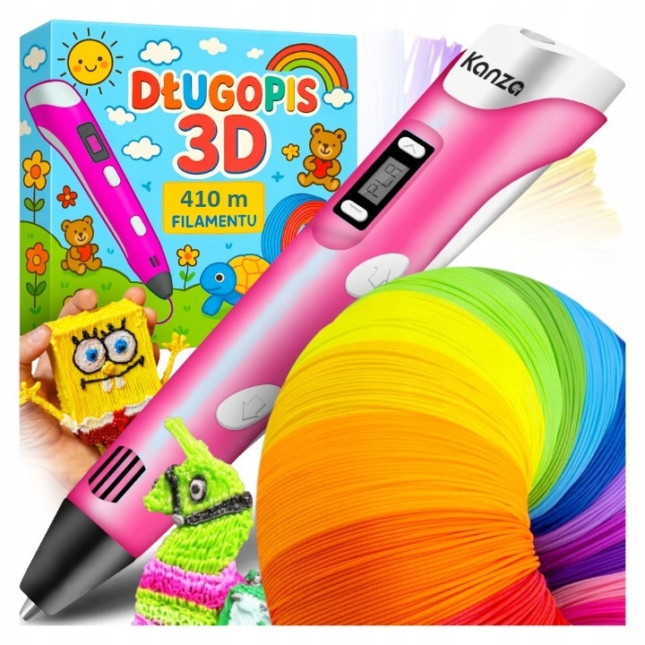 Set Pix 3D Kanza, Alimentare USB, Temperatura Reglabilă, Roz, 150x38x23mm