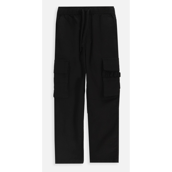 Pantaloni Cargo Coccodrillo ZC5119101ABK-021, bumbac, cu elastic si snur in talie, negru