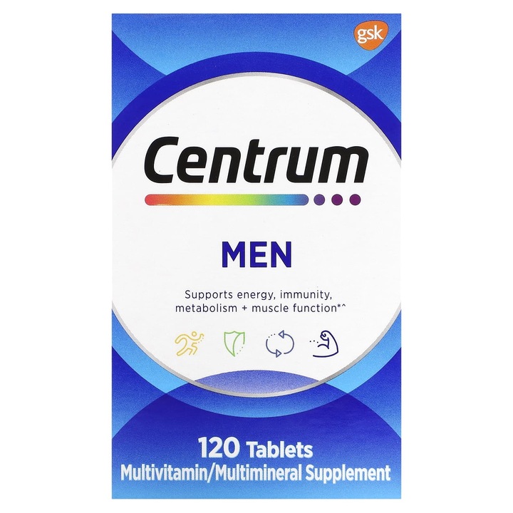 Centrum, multi vitamine pentru barbati, 120 tablete, sustine energie si imunitate