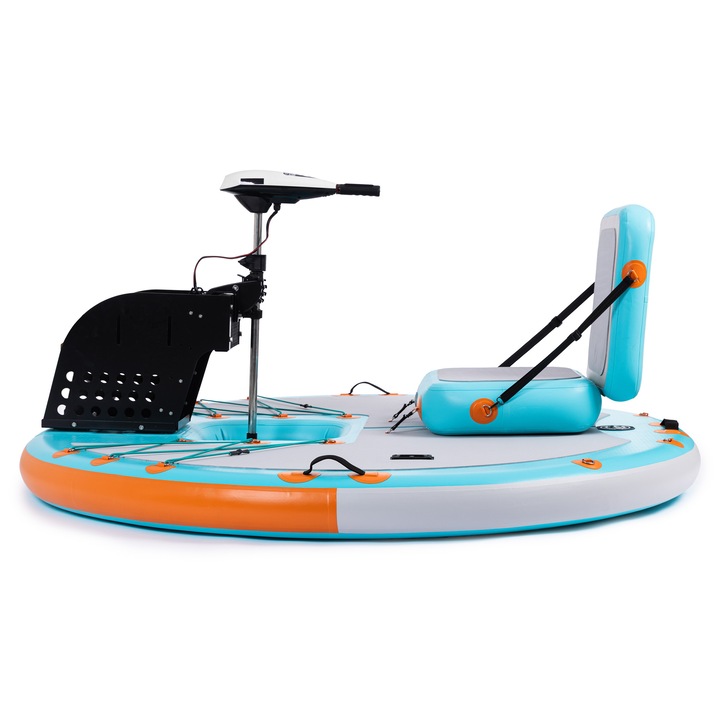 Barca gonflabila rotunda, 1 persoana, cu motor electric 35 lbs, agrement si pescuit, categoria SUP – FunBoat Armolite