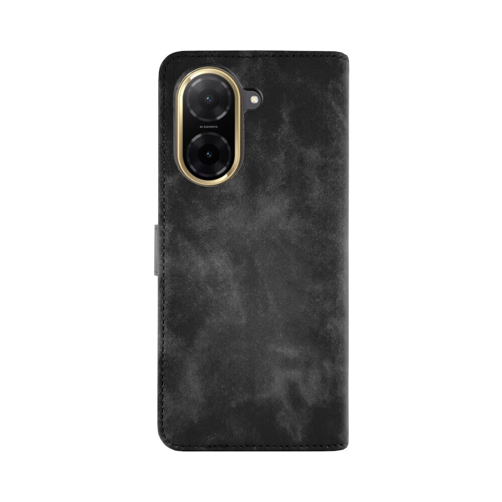 Husa de protectie tip carte CENTO Lima compatibila cu Xiaomi Redmi A5 Negru Premium, Piele ecologica, Inchidere magnetica, Protectie Sporita, Anti soc, Anti zgarieturi, Functie de stand