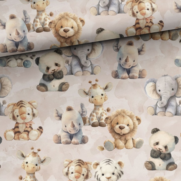 Material textil, Bumbac imprimat Lumea de plus, bumbac 100%