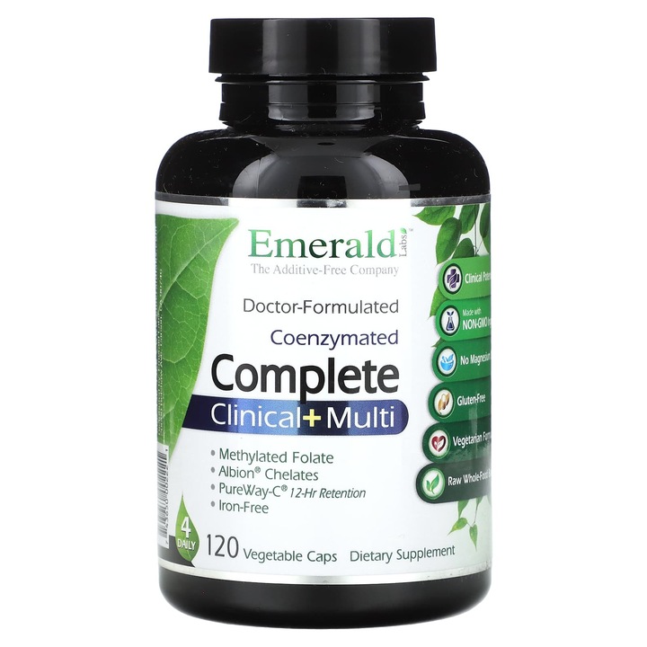 Supliment alimentar, Emerald Laboratories, Coenzymated Complete Clinical + Multi, 120 capsule vegetale
