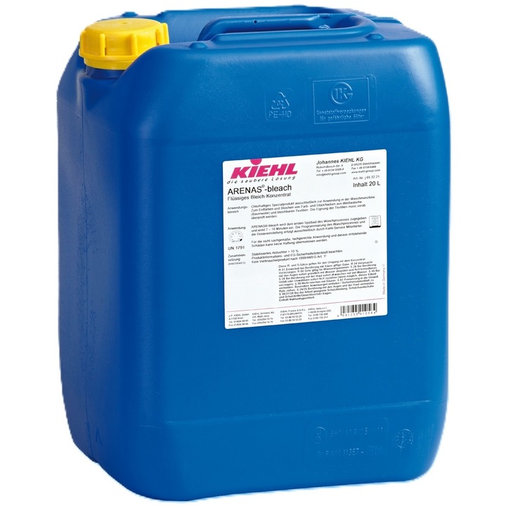 Detergent lichid de albire pentru masini de spalat rufe Arenas Bleach 20L/24.6 kg Kiehl