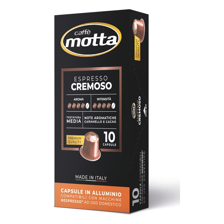 Cafea 10 Capsule Il Cremoso Motta Compatibile Nespresso 55g