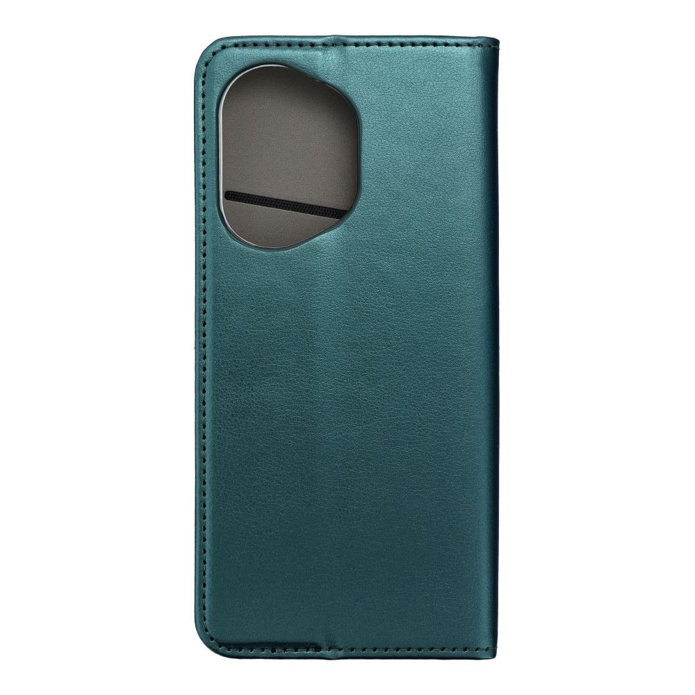 Husă de telefon compatibilă Honor 400 5G, husă tip carte, cu suport pentru carduri, cu închidere magnetică, verde, Smart Magneto