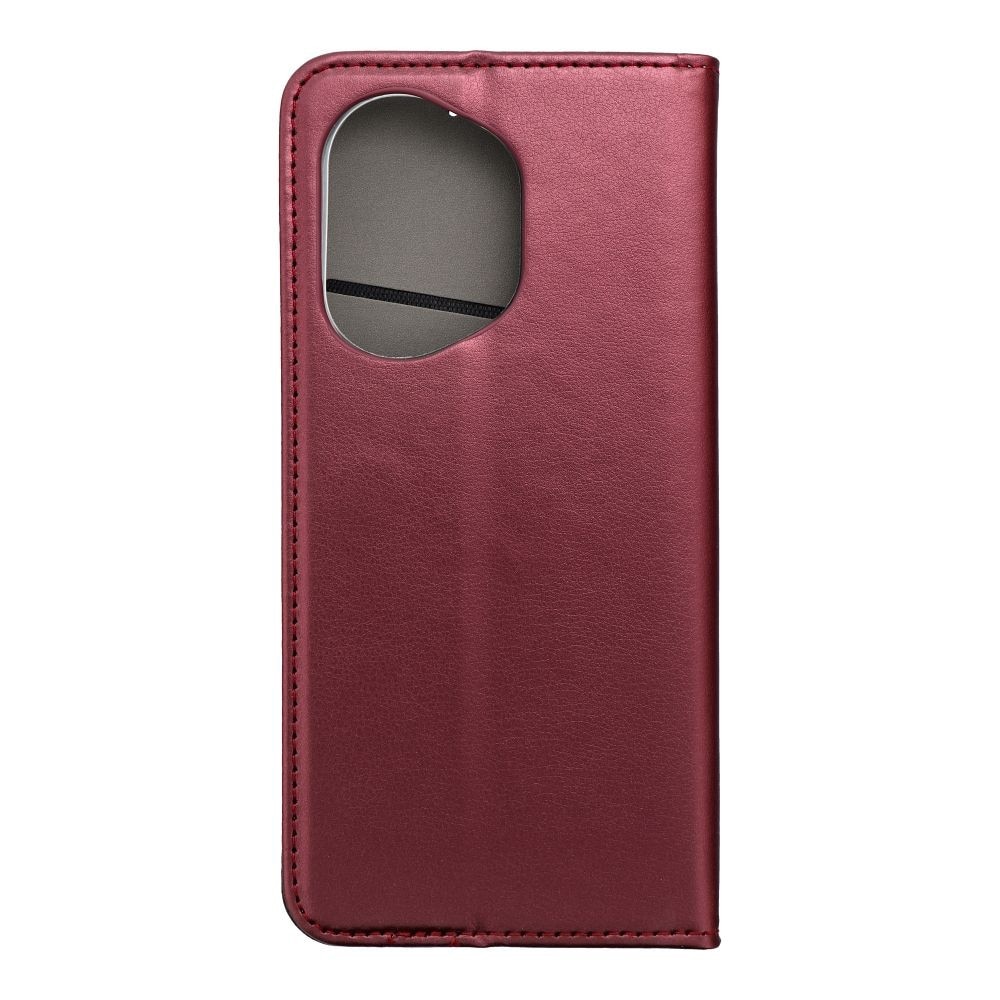 Husă compatibilă Honor 400 5G, tip carte, cu suport carduri, cu închidere magnetică, bordo, Smart Magneto