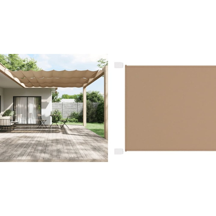 Copertina verticala, gri taupe, 140x800 cm, tesatura oxford