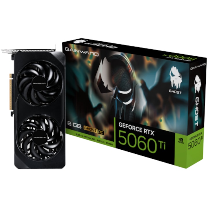 Placă video Gainward NVidia GeForce RTX 5060 Ti Ghost OC, 8GB GDDR7, 128 bit