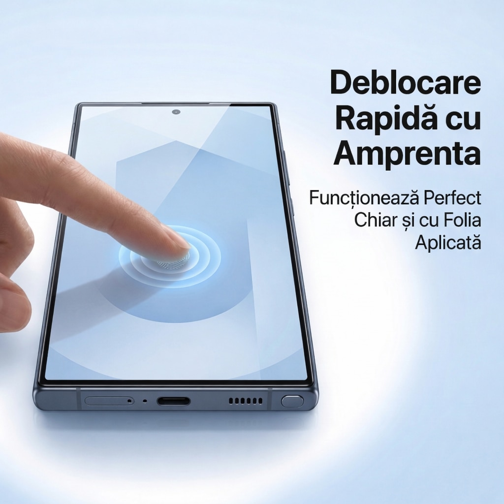 Set 2 Folii Sticla EasyArmour cu Aplicator pentru Samsung Galaxy S24 Plus / 25 Plus, Instalare Usoara Fara Experienta, Margini Negre 3D, Full Glue, Sticla Securizata 9H, Protectie Ecran Anti-Soc, Kit Montaj Inclus, Fara Bule