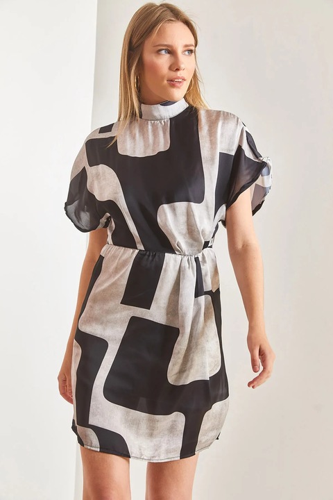 Bianco Lucci, Midi ruha grafikus mintaval, Többszínű, S