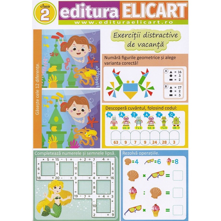 Jocul Vacantei. Exercitii Distractive De Vacanta - Clasa 2