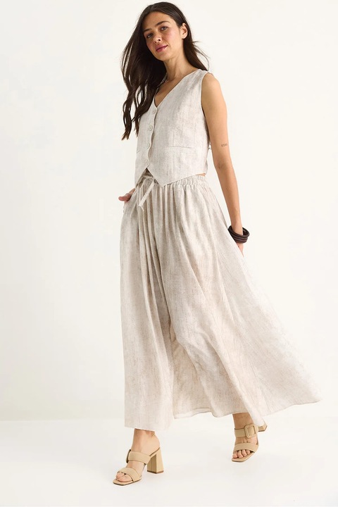 Compleu dama, 2 piese, HiCCUP, rayon/poliester/nylon, alb