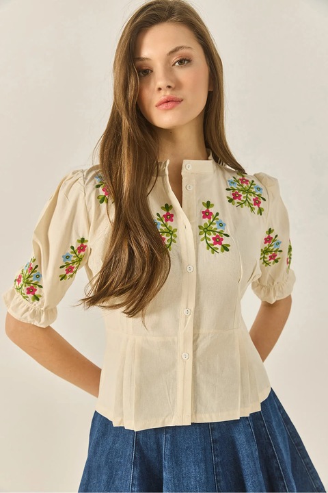 Camasa HiCCUP, pamut poplin, natural