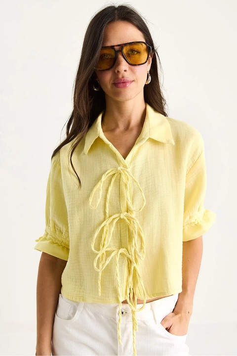 Női ing, HiCCUP, Pamut, Sárga, S INTL