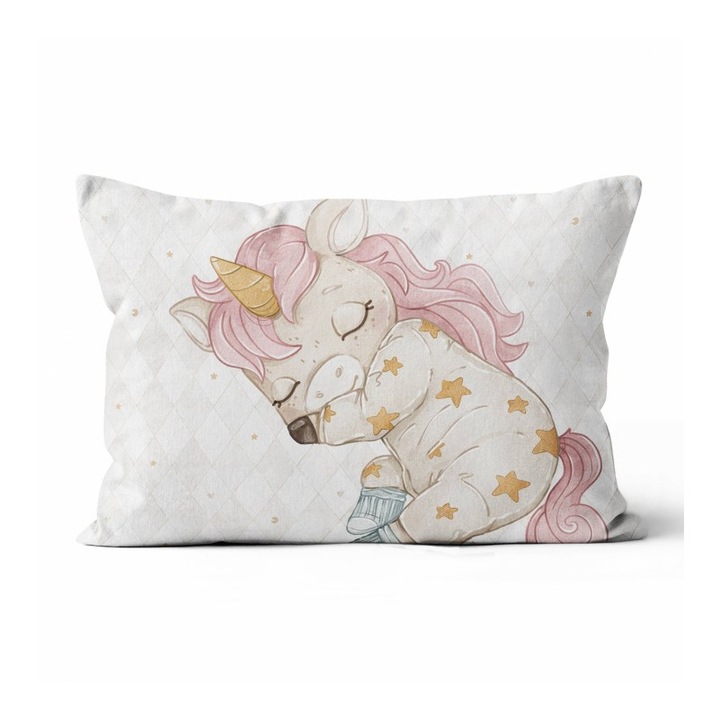 Material textil, Panou de bumbac 50x50 cm Panou lat L: Nighty Unicorns, bumbac 100%