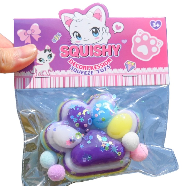 Jucarie Antistres Squishy, Flippy, Revenire Lenta, TPR, Multicolor