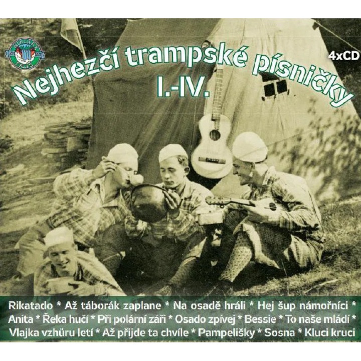 Колекция CD Кънтри Музика, Nejhezsi Trampske Pisnicky I.-IV., 4CD, Многоцветен