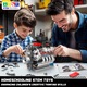 Set de constructie, tehnic Blocuri de constructie pentru modelul de motor V8, cu 487+ de piese, cu componenta de putere pentru blocuri de constructie, Cutie Baterii-AAA, Motor L, potrivit pentru copii si adulti, 14+