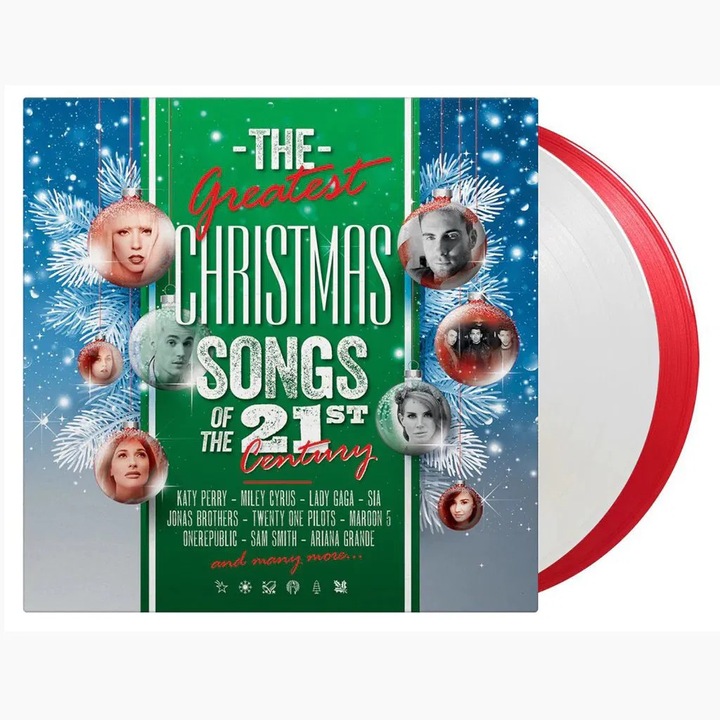 Colectie de viniluri, Sony Music, Greatest Christmas Songs of 21st Century, 2 discuri, alb si rosu